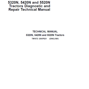 John Deere 5320n 5520n Diagnostic Repair Manual