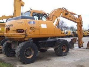 Hyundai Wheel Excavator Robex 130W-3 Workshop Service Complete Manual