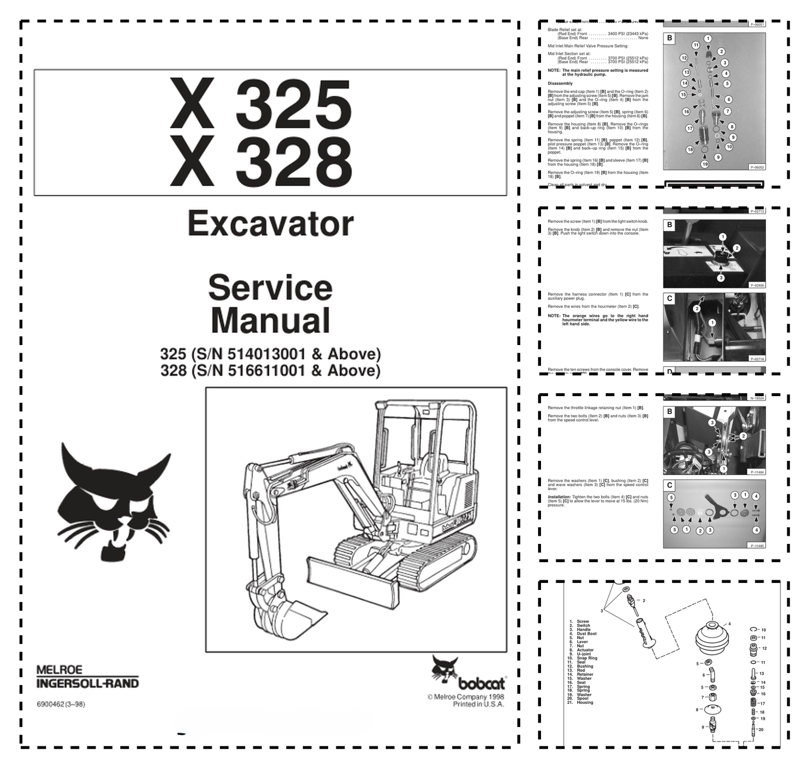 Bobcat X325, X328 Service Repair Manual