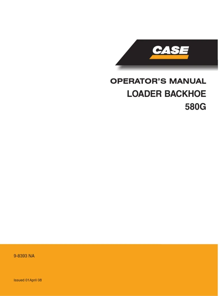 Case 580g Loader Backhoe Operator's Guide Manual Download