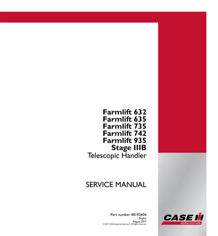 Case IH FARMLIFT 742 Stage IIIB Telescopic Handler Service Manual