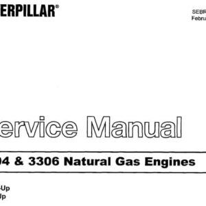 Caterpillar Cat 3304 3306 Natural Gas Engine Service Repair Manual