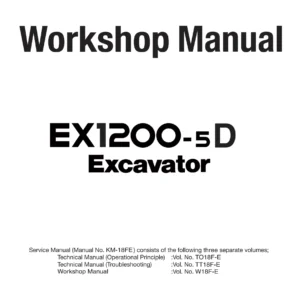 Hitachi EX1200-5d Excavator Workshop Service Pdf Manual