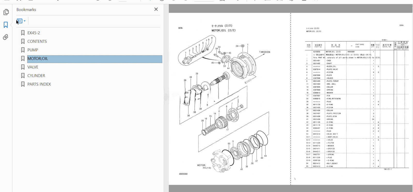 Cat Repair Manual (PDF) Hitachi Ex45-2 Excavator Parts Manual