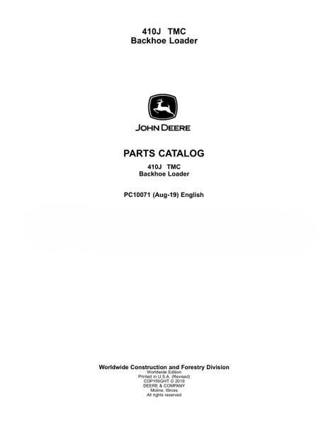 Cat Repair Manual (PDF) John Deere 410J Parts Catalog Manual