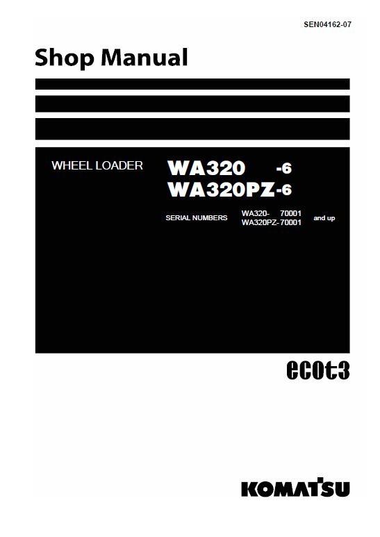 Komatsu WA320-6 Wheel Loader Service Repair Manual
