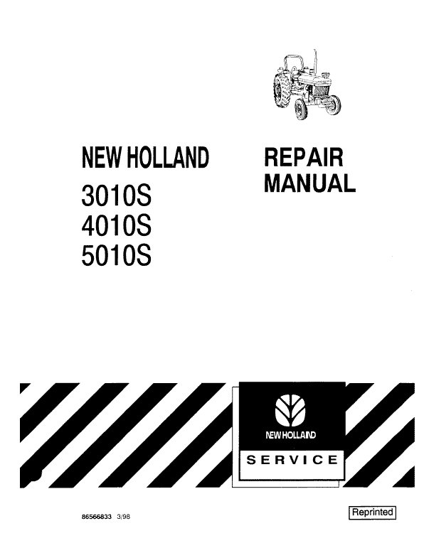 NEW HOLLAND 3010S 4010S 5010S TRACTOR Service Manual