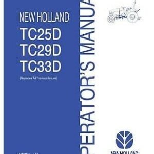 New Holland TC25d Tc33d Maintenance Manual