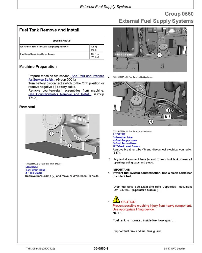 644K Deere 4WD Loader Service Manual TM13053X19