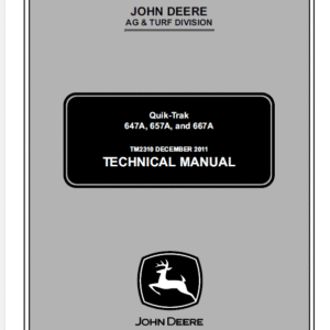 Cat Repair Manual (PDF) John Deere 647A 657A 667A QuickTrak Technical Manual