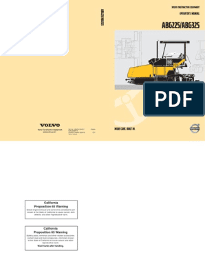 Cat Repair Manual (PDF) Volvo ABG 225-325 Operation Maintenance Manual