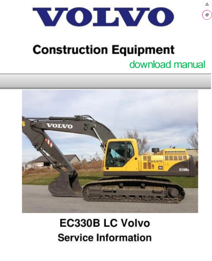 Volvo Ec330b Lc Excavator Service Repair Manual