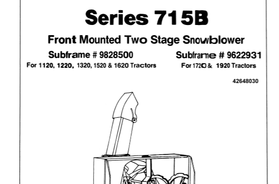 Ford NEW HOLLAND 715B Tractors Operator & Maintenance Manual