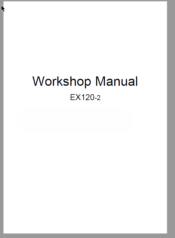 Hitachi EX120-2 Workshop Repair Manual