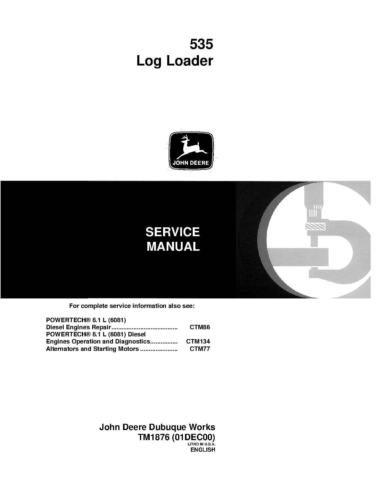 John deere 535 log loader specs Service Repair Manual