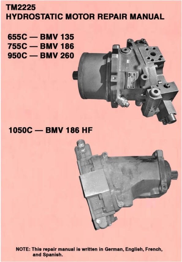 John Deere 655c 755c 950c Hydrostatic Service Manual John Deere 655c 755c 950c Hydrostatic Motor Service Manual