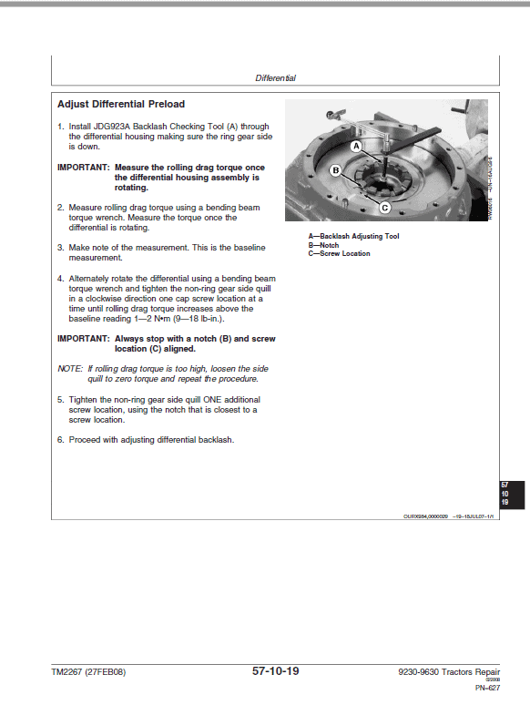 John Deere 9230, 9630 Tractors Repair Technical Manual